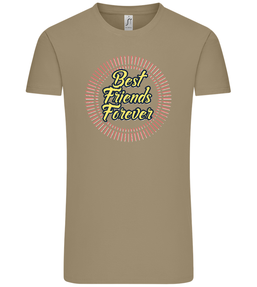 Best Friends Forever Design - Comfort Unisex T-Shirt_KHAKI_front