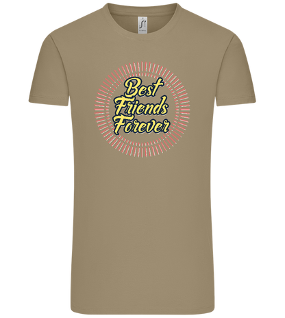 Best Friends Forever Design - Comfort Unisex T-Shirt_KHAKI_front
