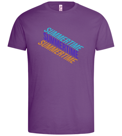 Summertime Text Design - Premium men's t-shirt_LIGHT PURPLE_front