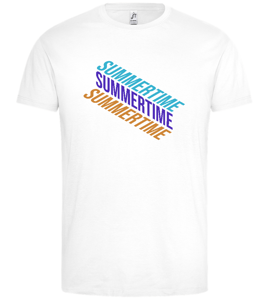 Summertime Text Design - Premium men's t-shirt_WHITE_front