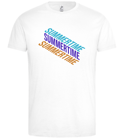 Summertime Text Design - Premium men's t-shirt_WHITE_front