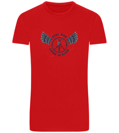 Living In Peace Design - Basic Unisex T-Shirt_RED_front