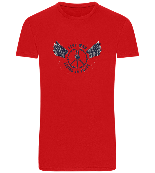 Living In Peace Design - Basic Unisex T-Shirt_RED_front