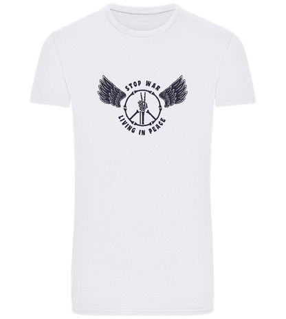 Living In Peace Design - Basic Unisex T-Shirt_WHITE_front