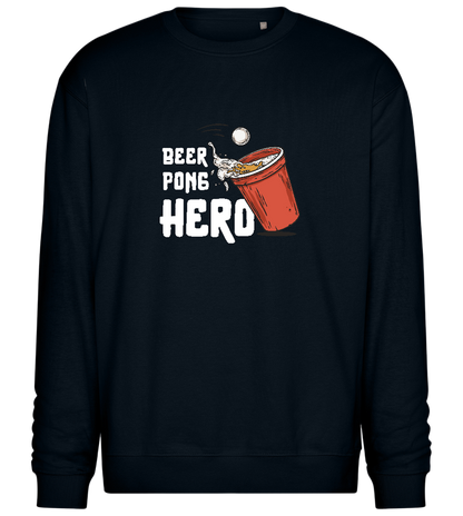 Beer Pong Hero Design - Comfort Essential Unisex Sweater_BLACK_front