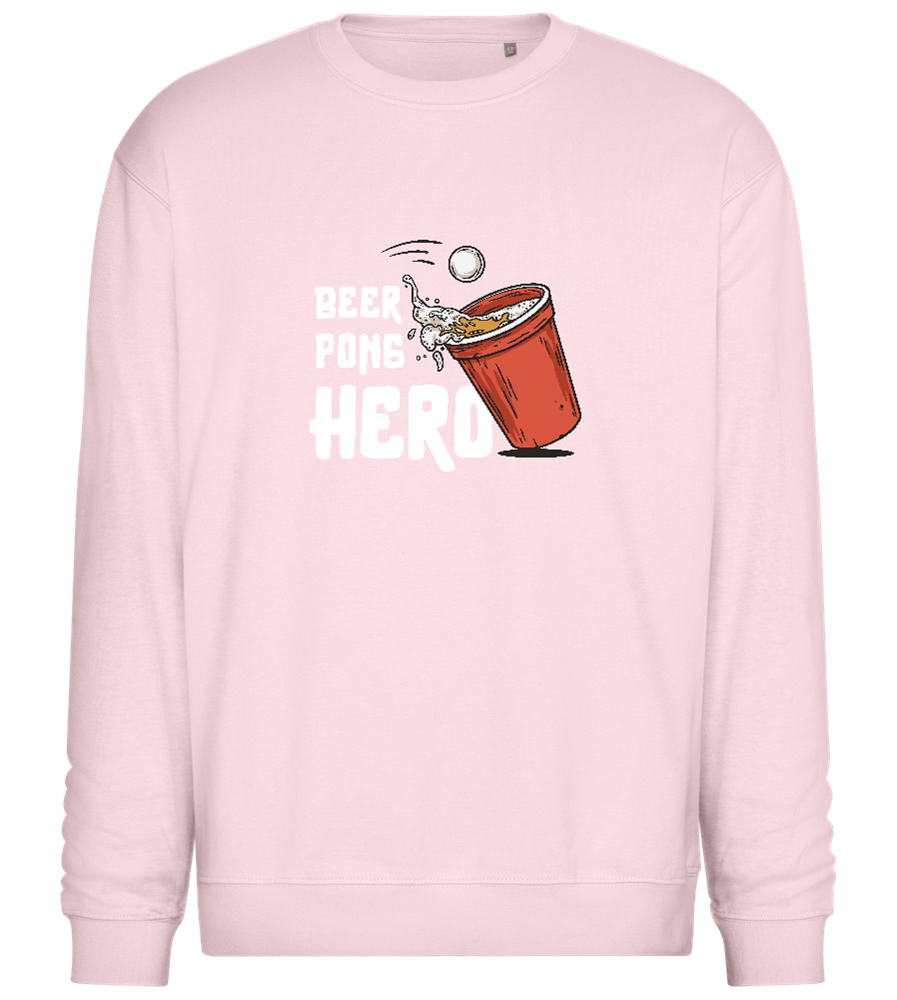 Beer Pong Hero Design - Comfort Essential Unisex Sweater_LIGHT PEACH ROSE_front