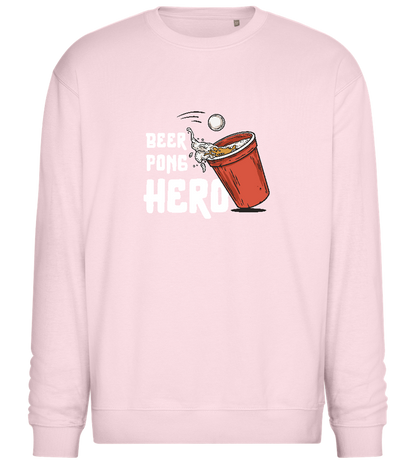 Beer Pong Hero Design - Comfort Essential Unisex Sweater_LIGHT PEACH ROSE_front