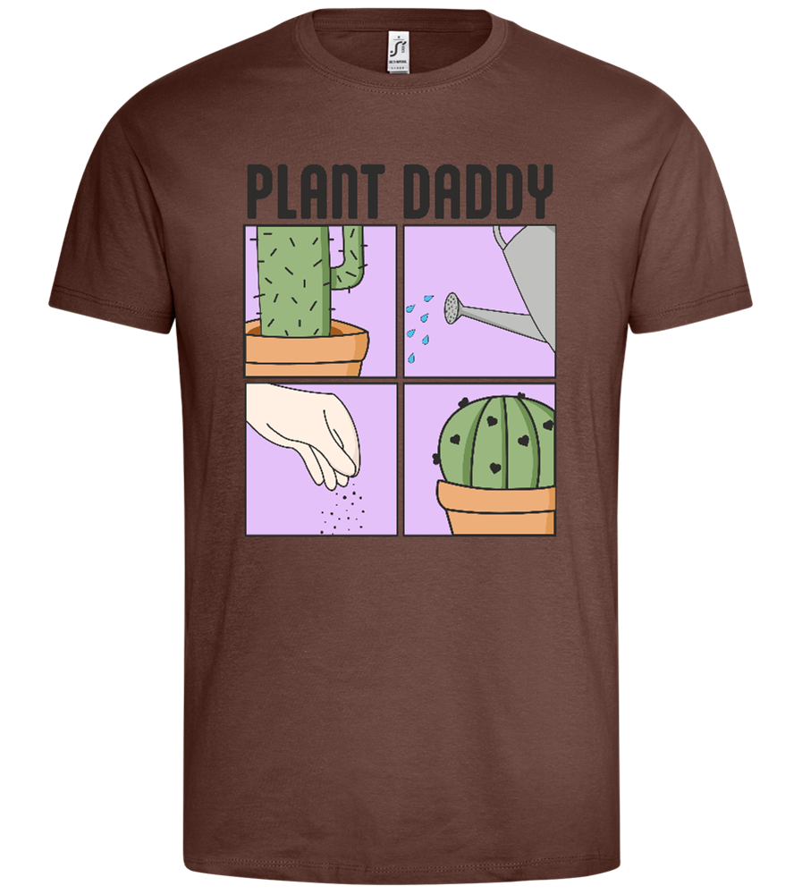 Proud Plant Daddy Design - Premium men's t-shirt_CHOCOLATE_front