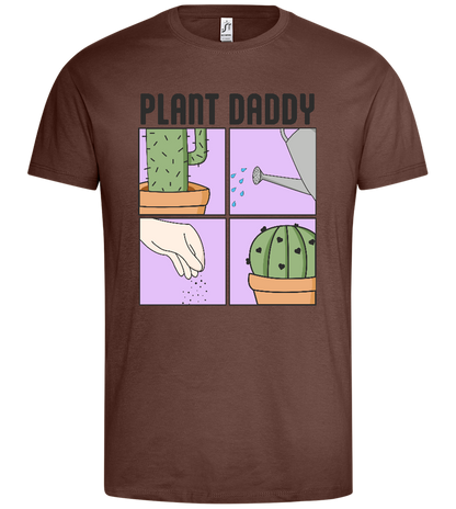 Proud Plant Daddy Design - Premium men's t-shirt_CHOCOLATE_front