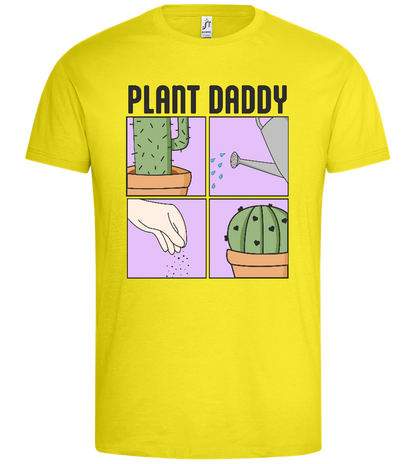 Proud Plant Daddy Design - Premium men's t-shirt_LEMON_front