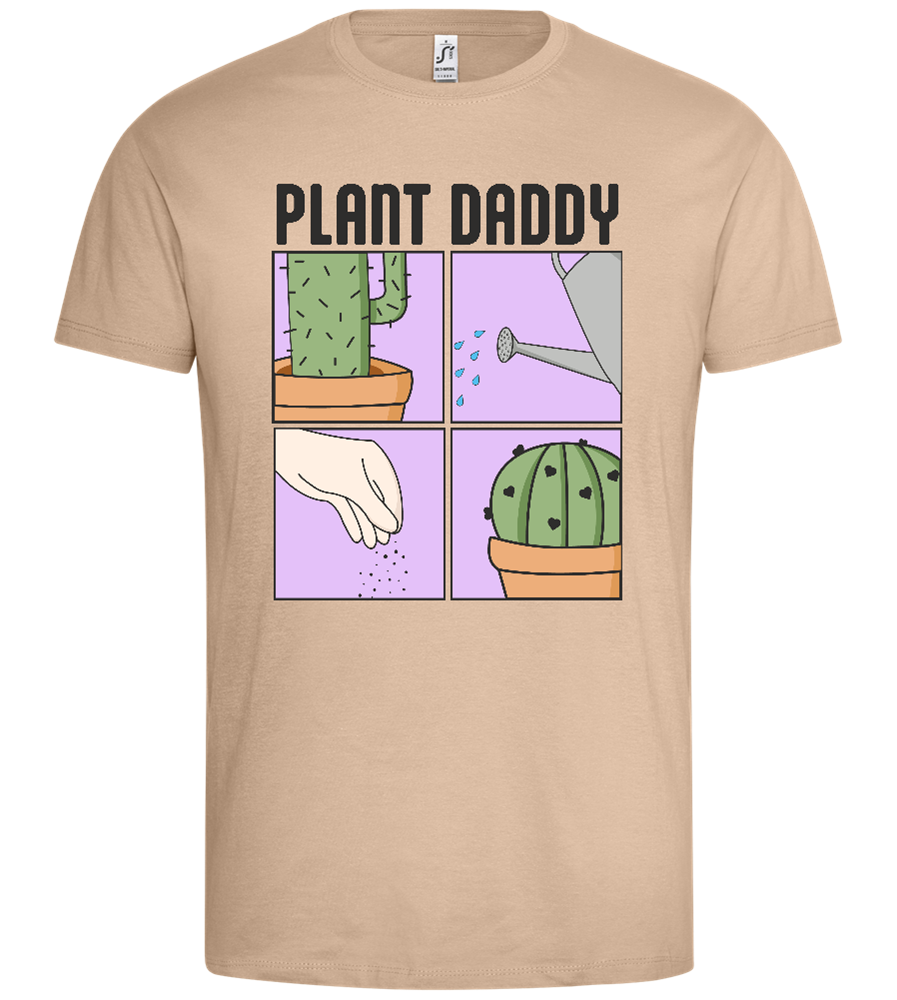 Proud Plant Daddy Design - Premium men's t-shirt_SAND_front