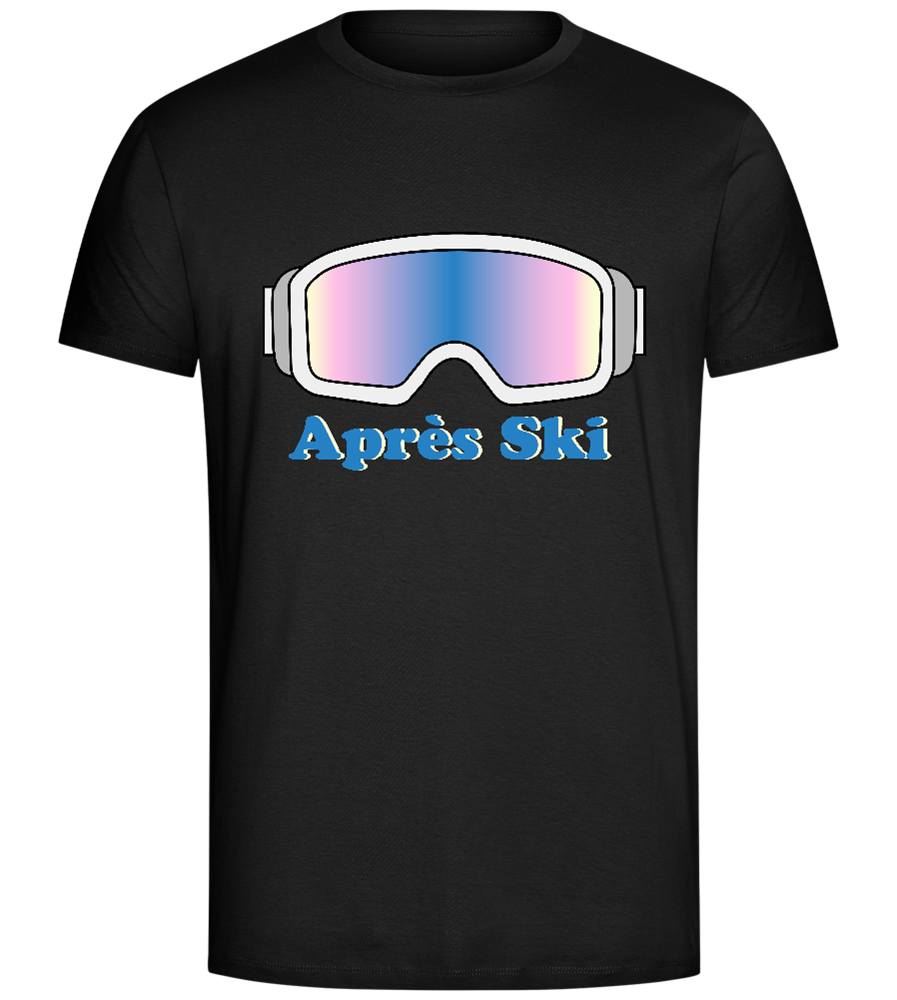 Après Ski Glasses Design - Comfort Unisex T-Shirt_DEEP BLACK_front