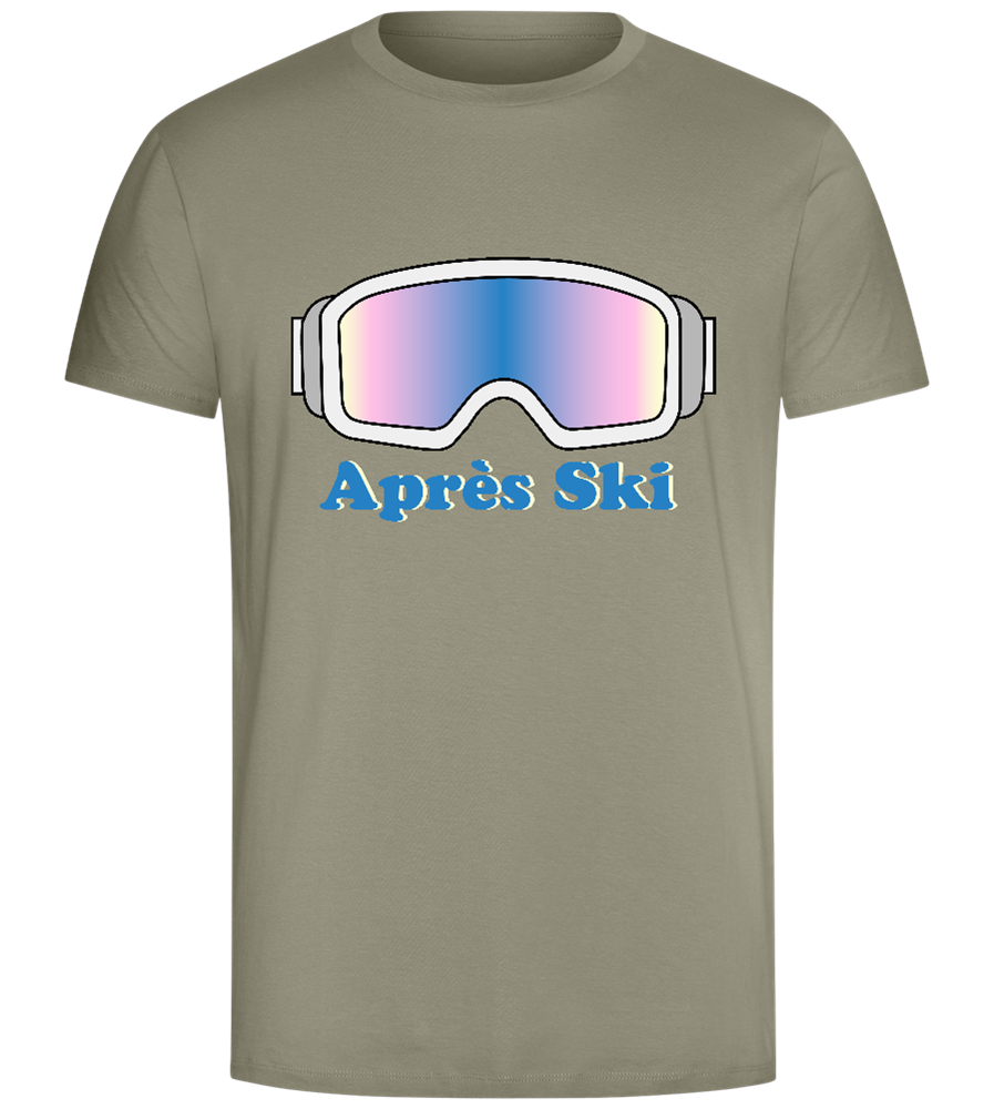 Après Ski Glasses Design - Comfort Unisex T-Shirt_KHAKI_front