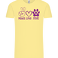 Peace Love Dogs Design - Comfort Unisex T-Shirt_AMARELO CLARO_front