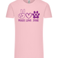 Peace Love Dogs Design - Comfort Unisex T-Shirt_CANDY PINK_front
