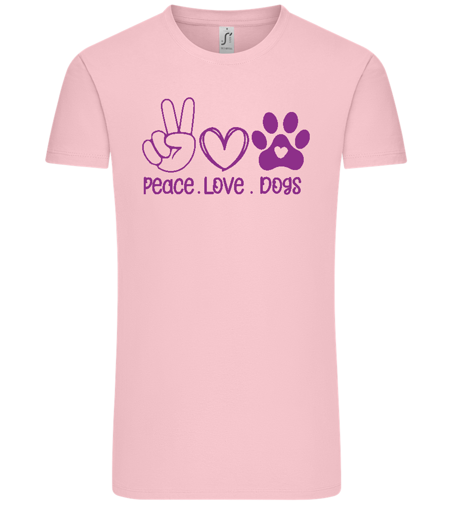 Peace Love Dogs Design - Comfort Unisex T-Shirt_CANDY PINK_front