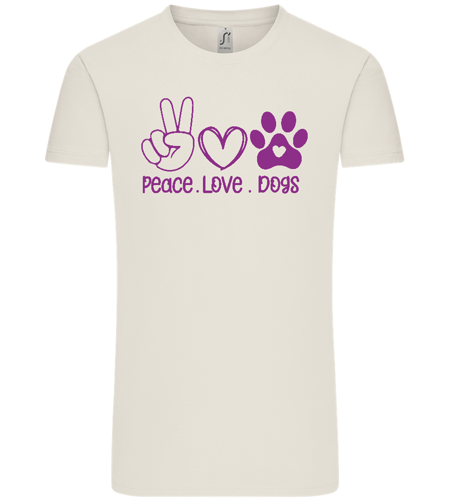 Peace Love Dogs Design - Comfort Unisex T-Shirt_ECRU_front