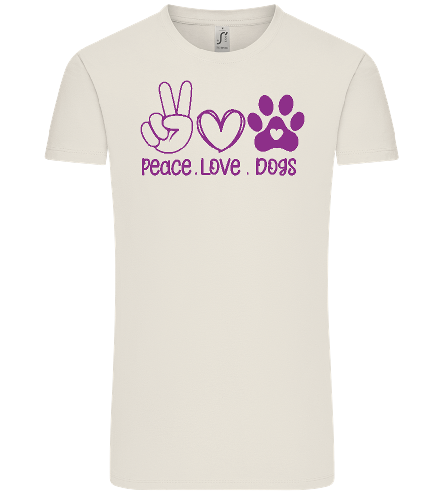 Peace Love Dogs Design - Comfort Unisex T-Shirt_ECRU_front