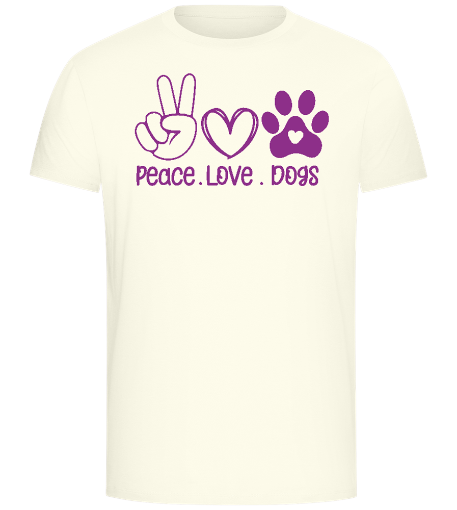 Peace Love Dogs Design - Comfort Unisex T-Shirt_ECRU_front