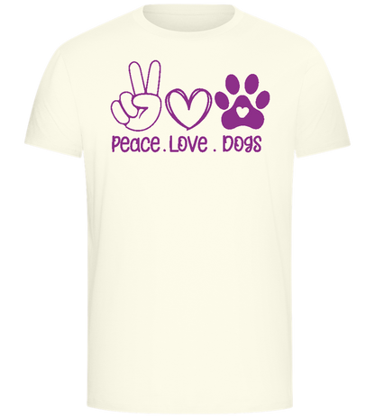 Peace Love Dogs Design - Comfort Unisex T-Shirt_ECRU_front