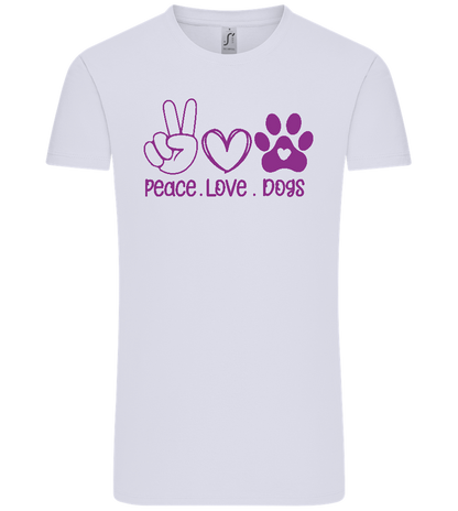 Peace Love Dogs Design - Comfort Unisex T-Shirt_LILAK_front