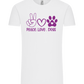 Peace Love Dogs Design - Comfort Unisex T-Shirt_WHITE_front