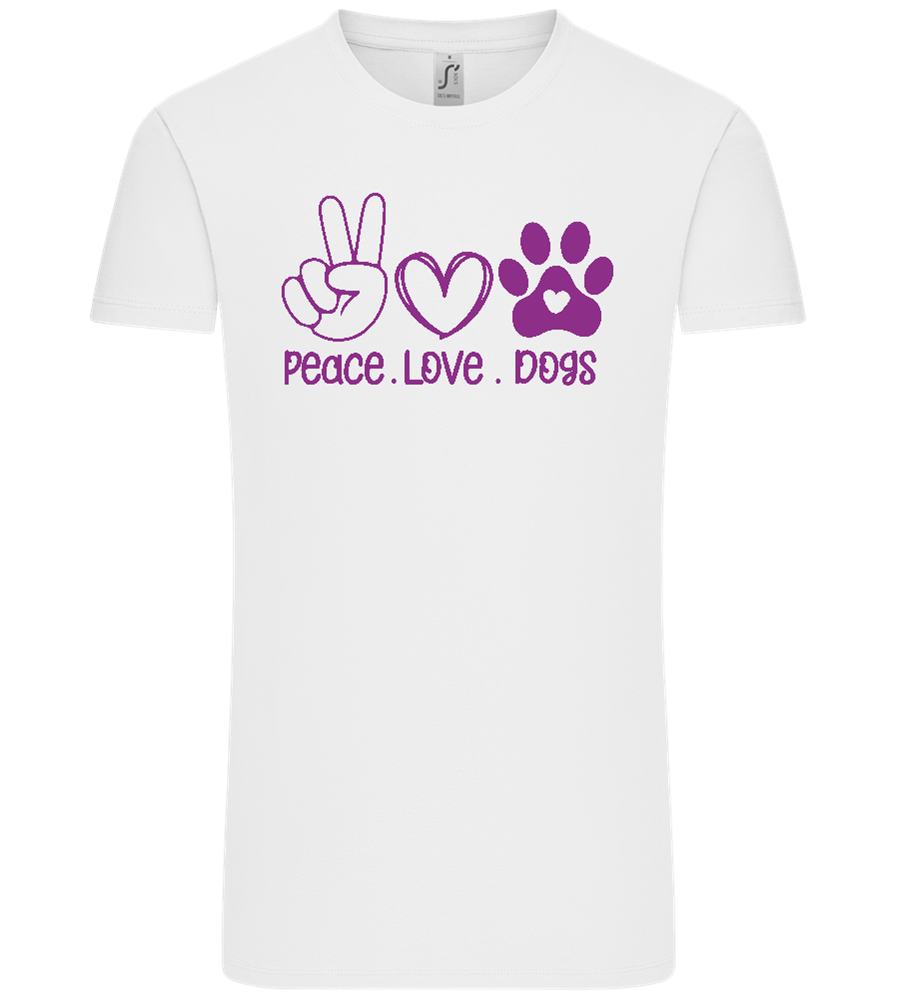 Peace Love Dogs Design - Comfort Unisex T-Shirt_WHITE_front