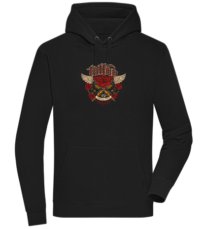 Subculture Tattoo Design - Premium unisex hoodie_BLACK_front