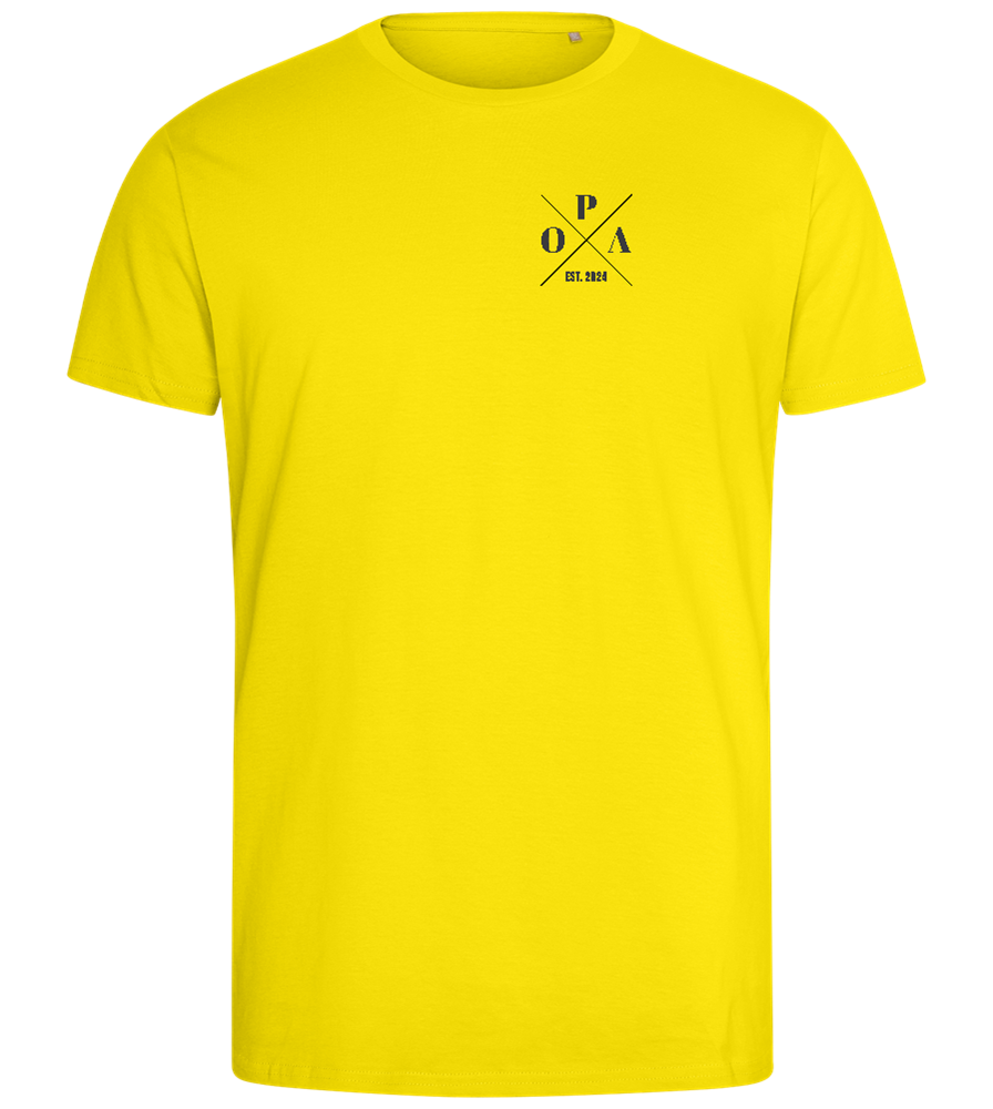 OPA EST Design - Comfort men's fitted t-shirt_YELLOW_front