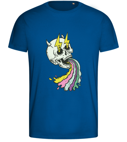 Rainbow Skull Thunders Design - Basic men's fitted t-shirt_ROYAL_front