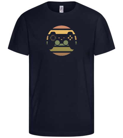 Colourful Game Controller Design - Comfort kids fitted t-shirt_FRENCH NAVY_front