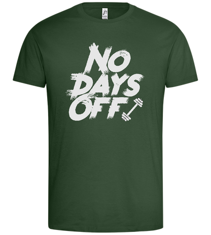 No Days Off Design - Premium men's t-shirt_GREEN BOTTLE_front