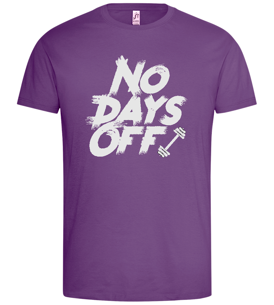 No Days Off Design - Premium men's t-shirt_LIGHT PURPLE_front