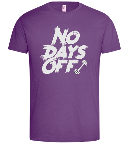 No Days Off Design - Premium men's t-shirt_LIGHT PURPLE_front