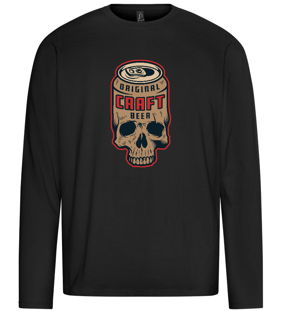 Craft Beer Can Design - Premium men's long sleeve t-shirt_DEEP BLACK_front