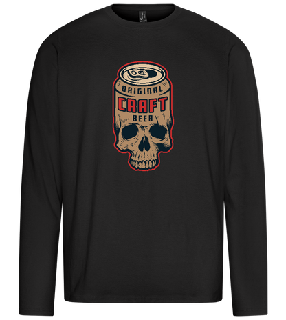 Craft Beer Can Design - Premium men's long sleeve t-shirt_DEEP BLACK_front