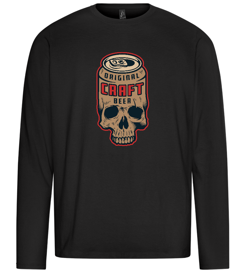 Craft Beer Can Design - Premium men's long sleeve t-shirt_DEEP BLACK_front