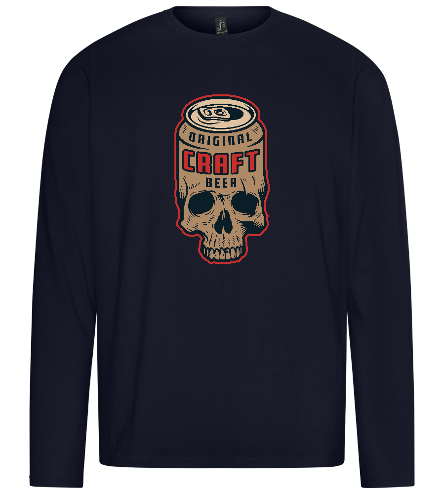 Craft Beer Can Design - Premium men's long sleeve t-shirt_FRENCH NAVY_front