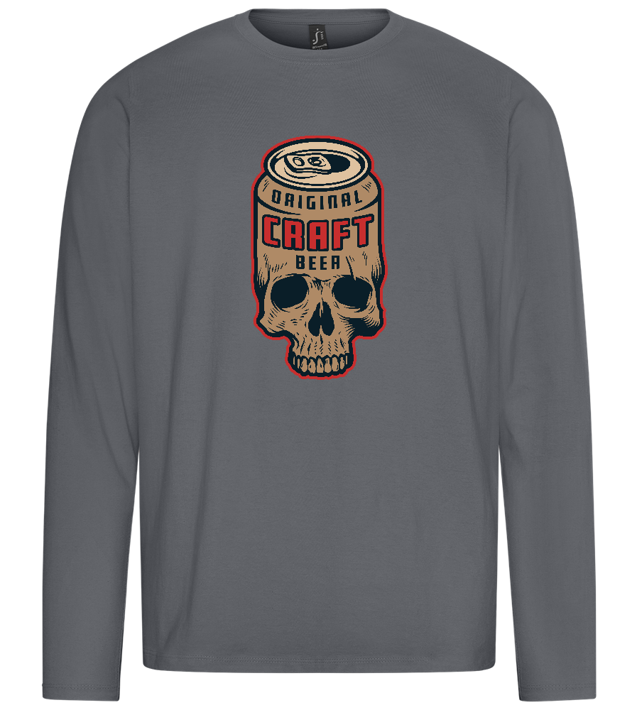 Craft Beer Can Design - Premium men's long sleeve t-shirt_MOUSE GREY_front