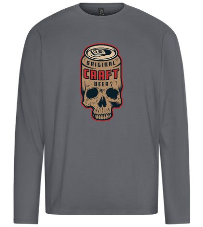 Craft Beer Can Design - Premium men's long sleeve t-shirt_MOUSE GREY_front