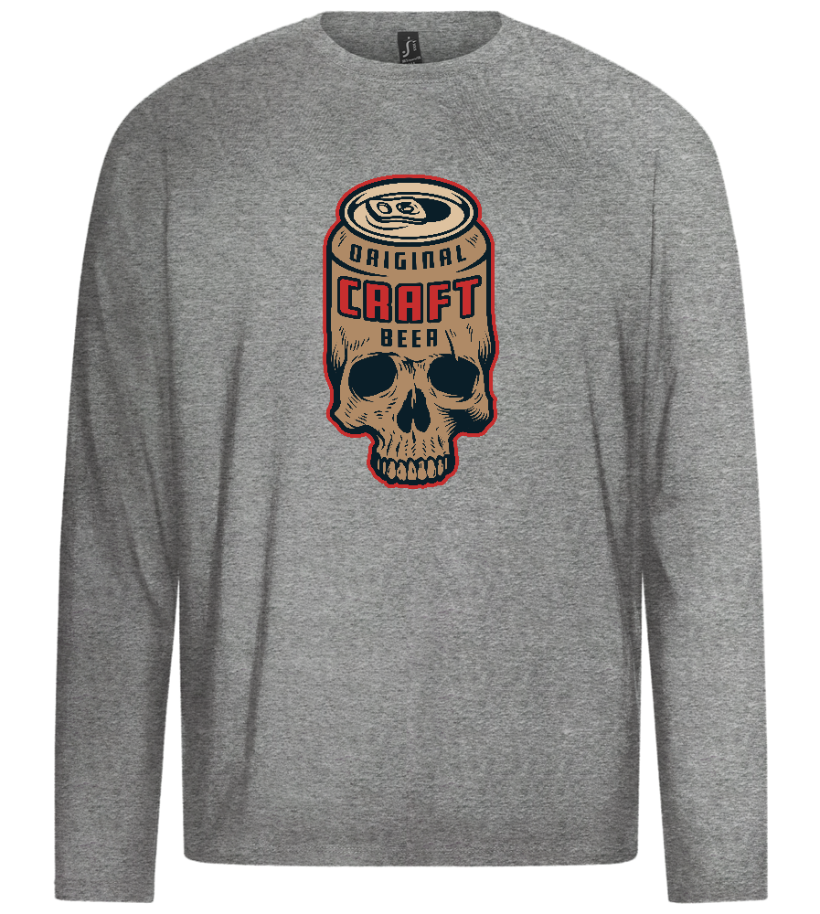 Craft Beer Can Design - Premium men's long sleeve t-shirt_ORION GREY_front