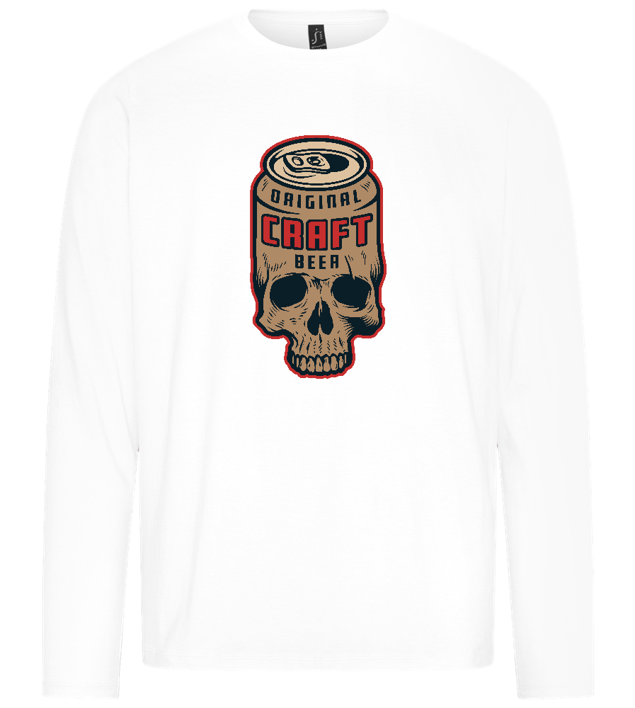 Craft Beer Can Design - Premium men's long sleeve t-shirt_WHITE_front