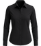 Comfort women's long sleeve stretch dress shirt_BLACK_front