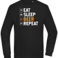 Beer Repeat Design - Comfort Essential Unisex Sweater_BLACK_front