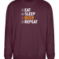 Beer Repeat Design - Comfort Essential Unisex Sweater_BORDEAUX_front