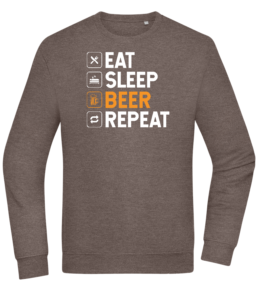 Beer Repeat Design - Comfort Essential Unisex Sweater_CHARCOAL CHIN_front