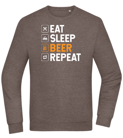 Beer Repeat Design - Comfort Essential Unisex Sweater_CHARCOAL CHIN_front