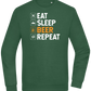 Beer Repeat Design - Comfort Essential Unisex Sweater_GREEN BOTTLE_front