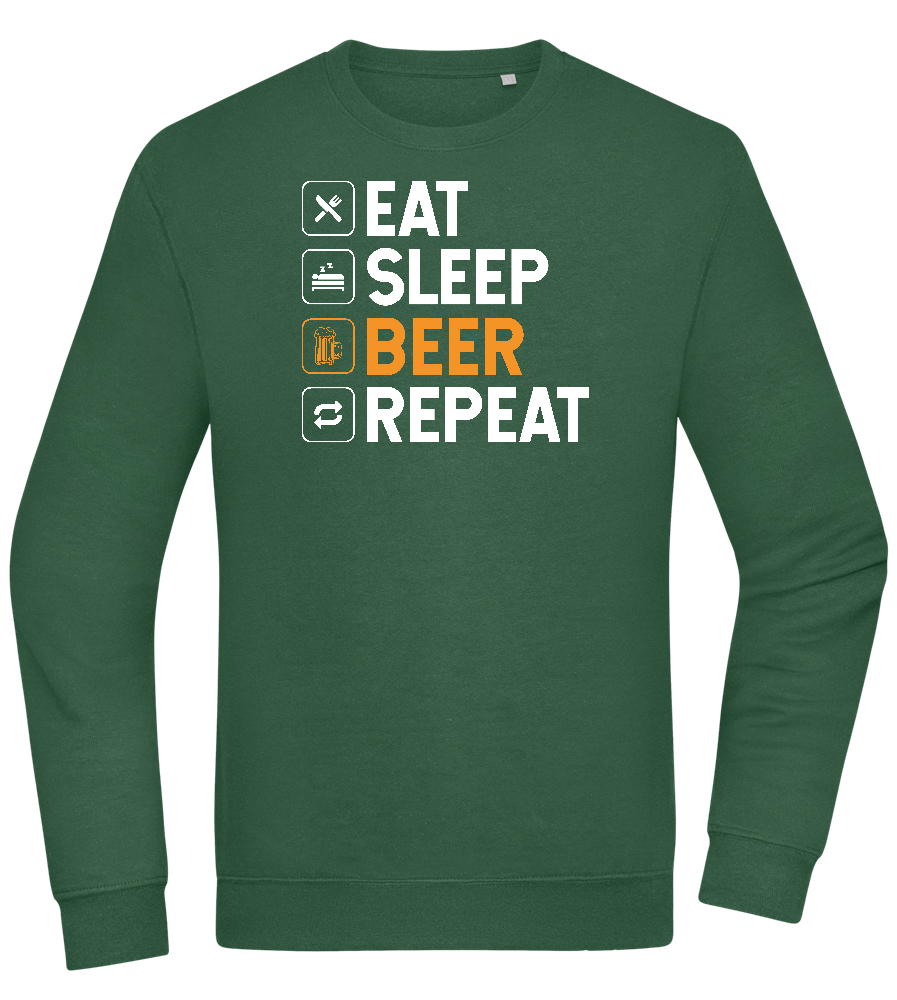 Beer Repeat Design - Comfort Essential Unisex Sweater_GREEN BOTTLE_front