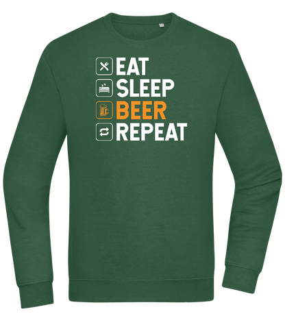 Beer Repeat Design - Comfort Essential Unisex Sweater_GREEN BOTTLE_front